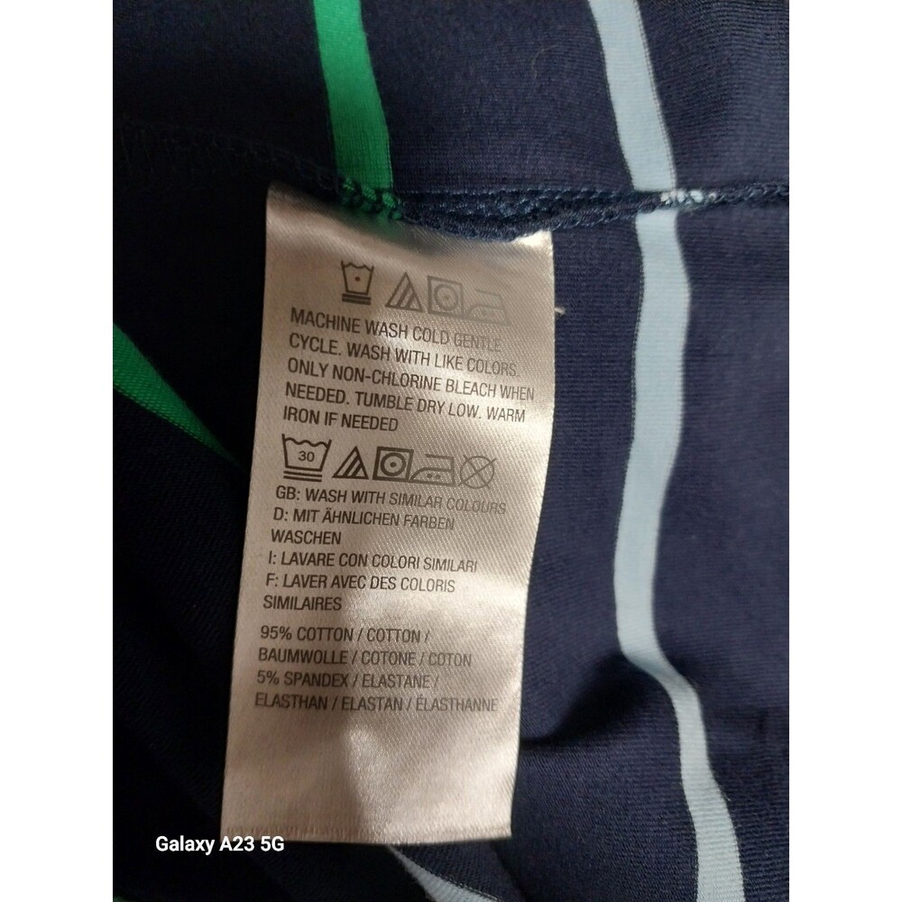D&Co Denim And Company Women's Large Navy Multi Stripe Knit Dress - Picture 5 of 5